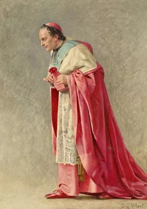 The Cardinal by Jehan Georges Vibert Oil Painting