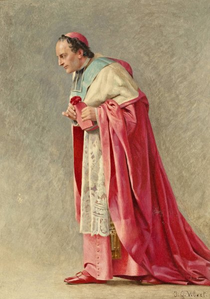 Main Product Photo of The Cardinal Painting by Jehan Georges Vibert