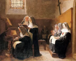 The Convent Choir painting by Jehan Georges Vibert
