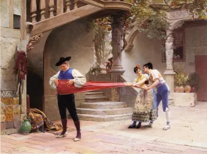 The Final Touch by Jehan Georges Vibert - Oil Painting Reproduction