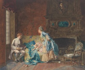 The First Babe by Jehan Georges Vibert Oil Painting