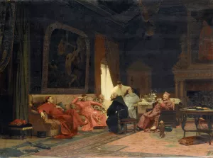 The Missionary's Adventures by Jehan Georges Vibert Oil Painting