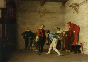 The Thespians by Jehan Georges Vibert Oil Painting