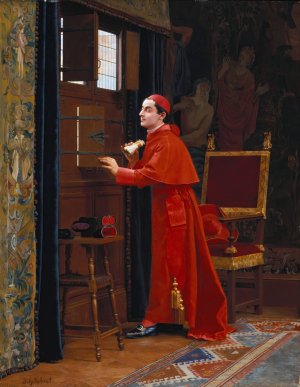 The View by Jehan Georges Vibert Oil Painting