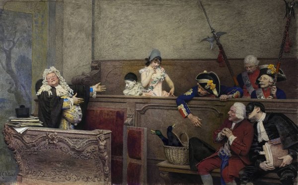 Main Product Photo of Trial of Pierrot Painting by Jehan Georges Vibert