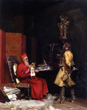 Un Secret D'etat by Jehan Georges Vibert - Oil Painting Reproduction