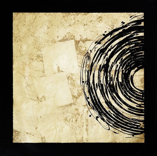 Main Product Photo of Gold Eclipse I Painting by Jenna Guthrie