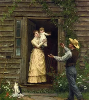The Homecoming by Jennie Augusta Brownscombe - Oil Painting Reproduction
