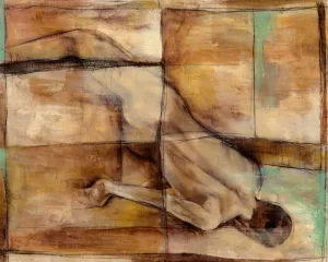 Abstract Proportions IV Oil Painting by Jennifer Goldberger - Contemporary