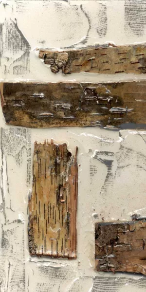Birch Bark Abstract I by Jennifer Goldberger Oil Painting