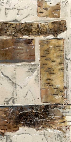Birch Bark Abstract II by Jennifer Goldberger Oil Painting