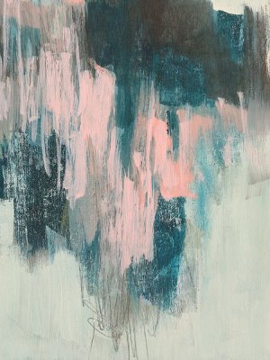 Blush Cascade II by Jennifer Goldberger Oil Painting