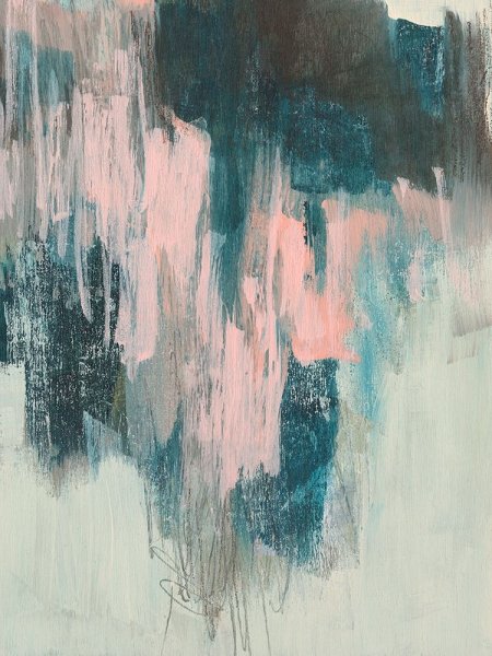 Blush Cascade II by Jennifer Goldberger - Hand-Painted Oil Painting Reproduction