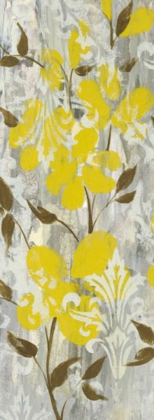 Buttercups on Grey I by Jennifer Goldberger - Hand-Painted Oil Painting Reproduction