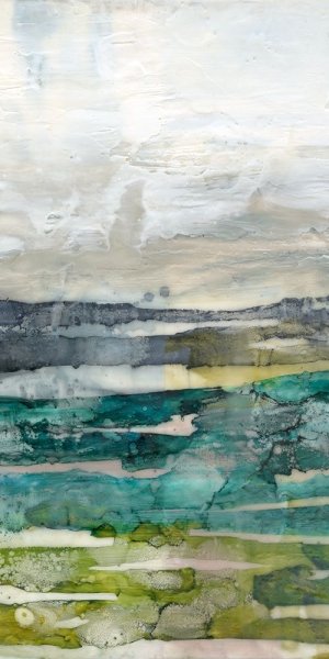 Crackled Marshland II by Jennifer Goldberger Oil Painting
