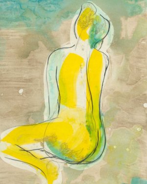 Figure in Relief II Oil Painting by Jennifer Goldberger - Contemporary