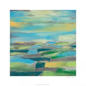 Fragmented Field I Oil Painting by Jennifer Goldberger - Contemporary