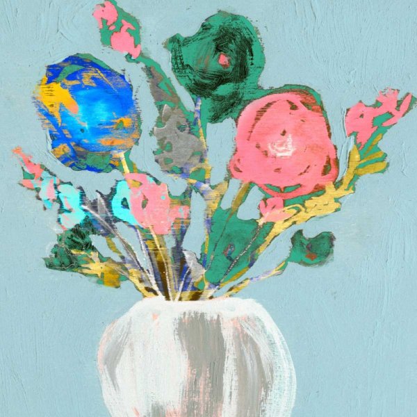 Fun Bouquet II by Jennifer Goldberger - Hand-Painted Oil Painting Reproduction