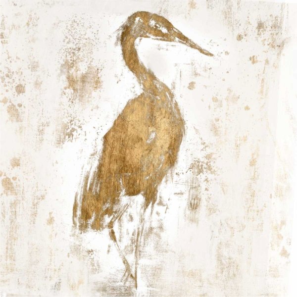 Gilded Heron I by Jennifer Goldberger - Hand-Painted Oil Painting Reproduction