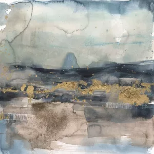 Golden Light on the Horizon II by Jennifer Goldberger Oil Painting
