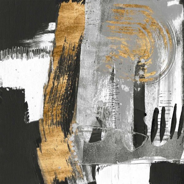 Main Product Photo of Golden Strokes II Painting by Jennifer Goldberger