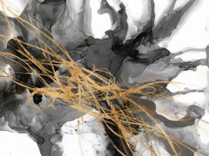 Golden Vortex II by Jennifer Goldberger Oil Painting