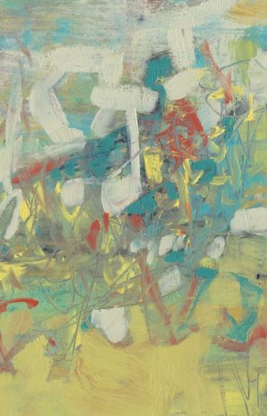 Graffiti Abstract II Oil painting by Jennifer Goldberger