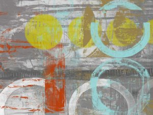 Linked Orbs II by Jennifer Goldberger Oil Painting