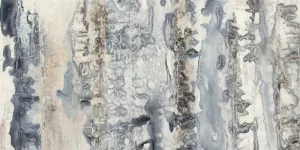 Neutral Strata I Oil Painting by Jennifer Goldberger - Contemporary