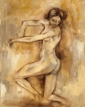 Nude Figure Study III Oil Painting by Jennifer Goldberger - Contemporary