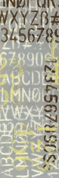 Numbered Letters I by Jennifer Goldberger Oil Painting