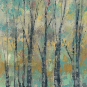 Pastel Arbor I by Jennifer Goldberger Oil Painting