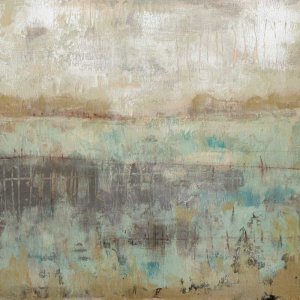 Pastels and Rust I by Jennifer Goldberger Oil Painting