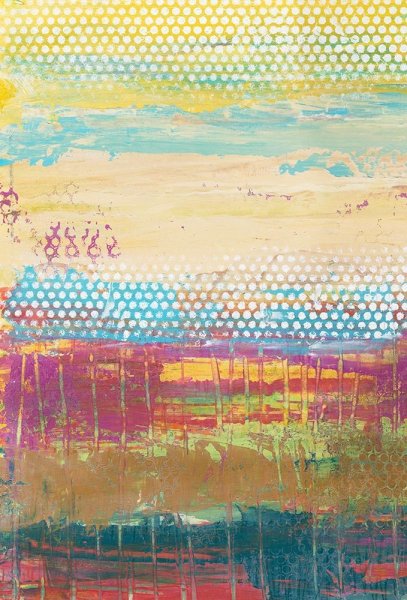 Pixel Plane I by Jennifer Goldberger - Hand-Painted Oil Painting Reproduction