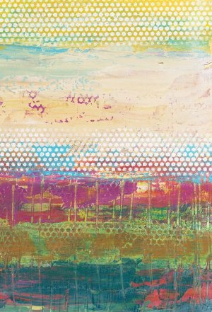 Pixel Plane II by Jennifer Goldberger Oil Painting