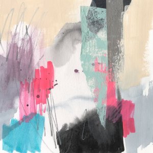 Punk Rock Collage II Oil Painting by Jennifer Goldberger - Contemporary