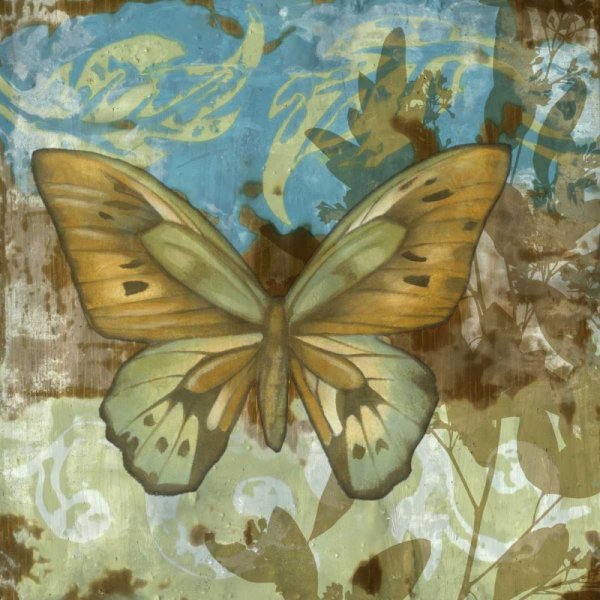 Main Product Photo of Rustic Butterfly I Painting by Jennifer Goldberger
