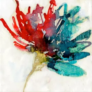 Splashed Flower I by Jennifer Goldberger Oil Painting