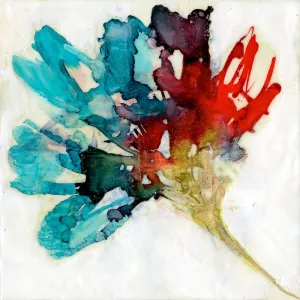 Splashed Flower II by Jennifer Goldberger Oil Painting