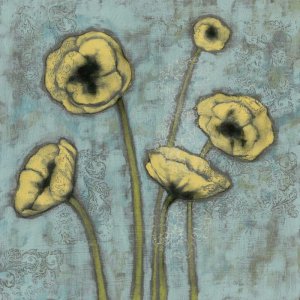 Sun Poppies I by Jennifer Goldberger Oil Painting