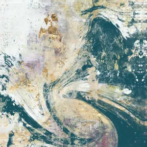 Teal Aerial by Jennifer Goldberger Oil Painting