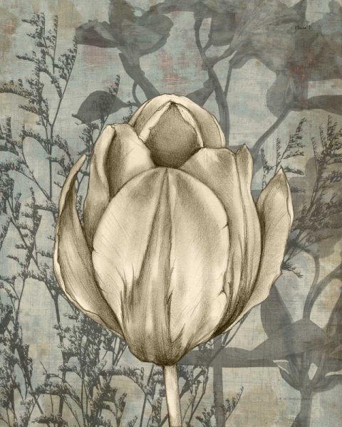 Tulip & Wildflowers I by Jennifer Goldberger - Hand-Painted Oil Painting Reproduction