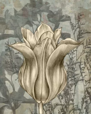Tulip & Wildflowers III by Jennifer Goldberger Oil Painting