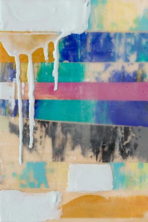 Vibrant Layers I Oil painting by Jennifer Goldberger