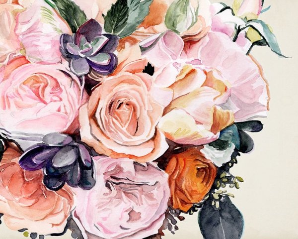 Main Product Photo of Autumn Bouquet I Painting by Jennifer Paxton Parker