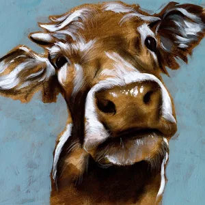 Cow Kisses I by Jennifer Paxton Parker Oil Painting
