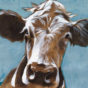Cow Kisses II by Jennifer Paxton Parker Oil Painting