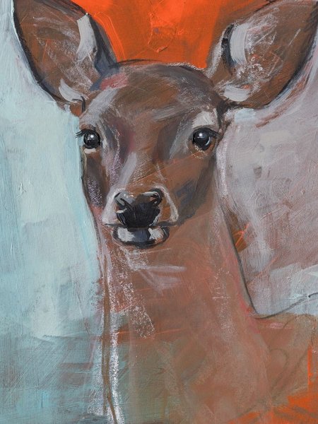 Main Product Photo of Doe Eyes II Painting by Jennifer Paxton Parker