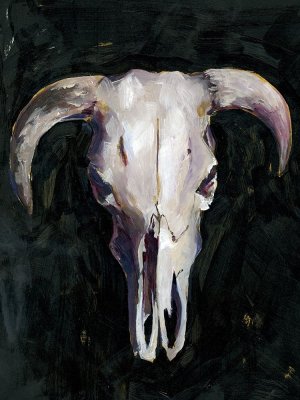 Horned Skull I by Jennifer Paxton Parker Oil Painting