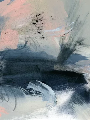 Pink Mist Abstract I by Jennifer Paxton Parker Oil Painting